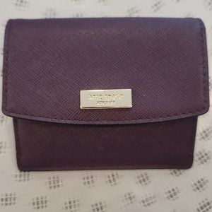 Kate Spade Wallet Saffiano Red Wine Leather
